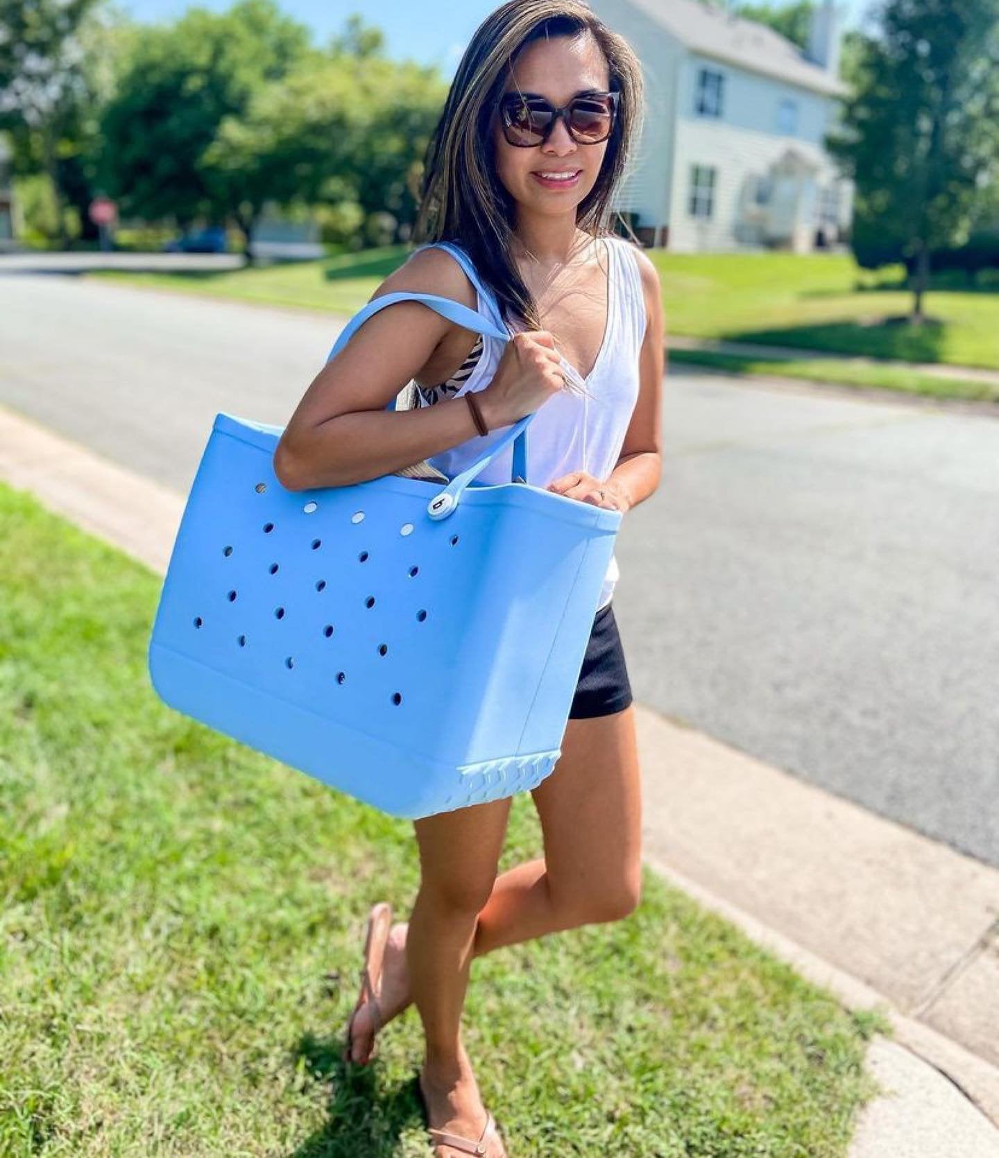 Geantă de plajă rigidă - Design colorat și capacitate mare