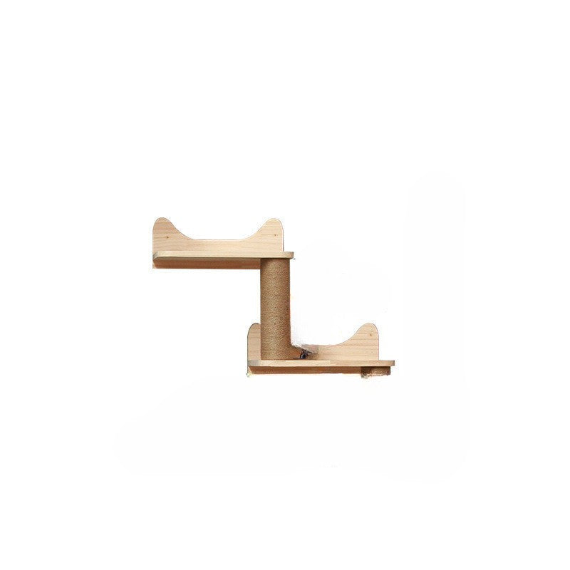 Wall Climbing Frame For Cats With Suspended Platform And Ladder