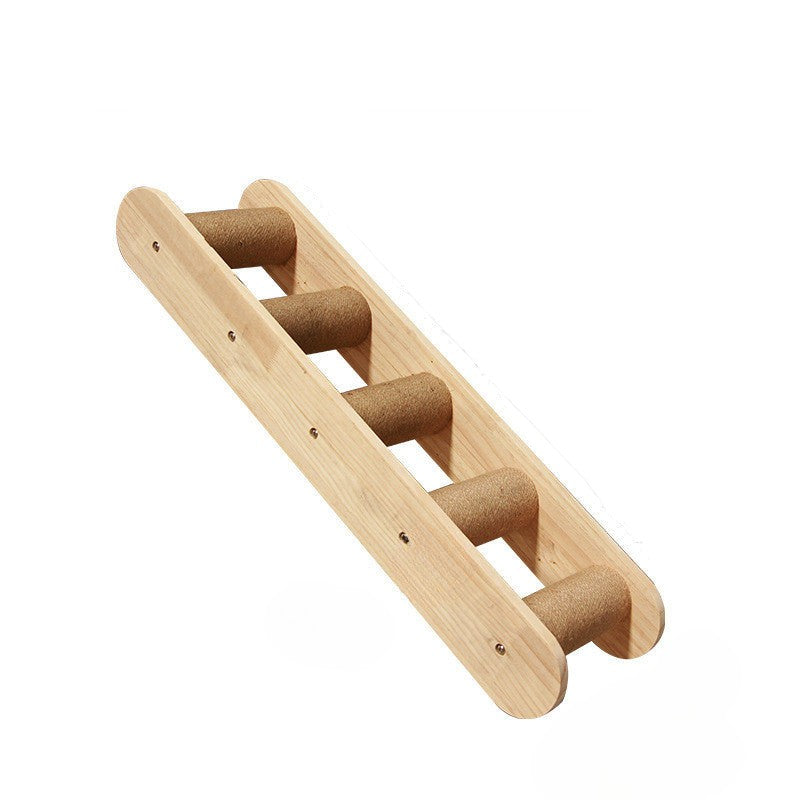 Wall Climbing Frame For Cats With Suspended Platform And Ladder