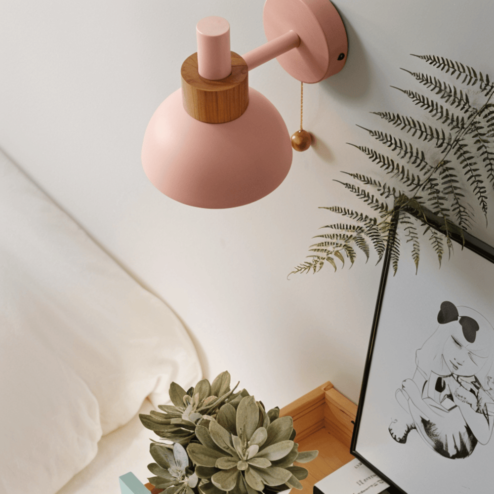 Pastel Wall Light With Pull Switch - Soft Lighting & Modern Style