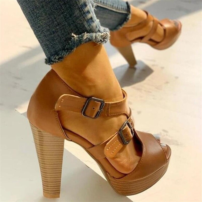 Marilou | Chic Sandaler Med Platform Og Dobbelt Spænde
