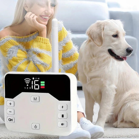 سياج بلا أسلاك مع طوق تدريب - الأمان والتعليم للكلب