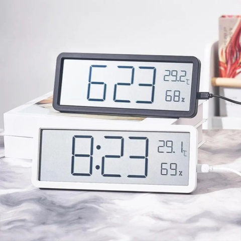 LED Digital Wall Clock – Clear Display and Integrated Sensors
