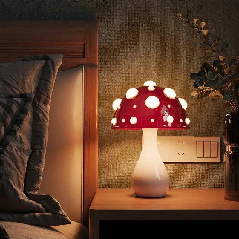 Svampe Bordlampe – Blødt Lys Og Original Stil