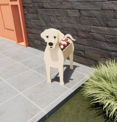 وعاء زهور أصلي — شكل كلب