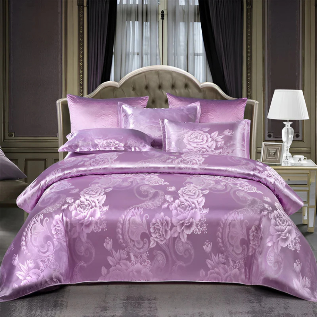 Satin Dynebetræk – Floral Elegance Og Absolut Komfort