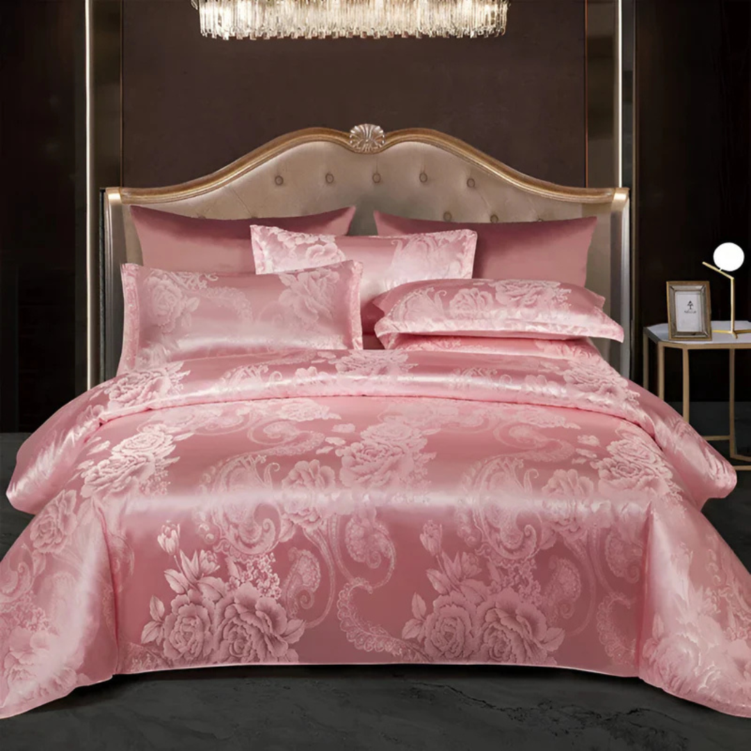 Satin Dynebetræk – Floral Elegance Og Absolut Komfort