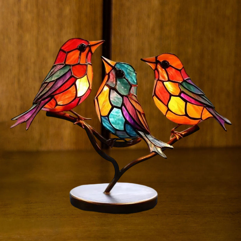 Decorative Ornament – Birds Perched on a Branch
