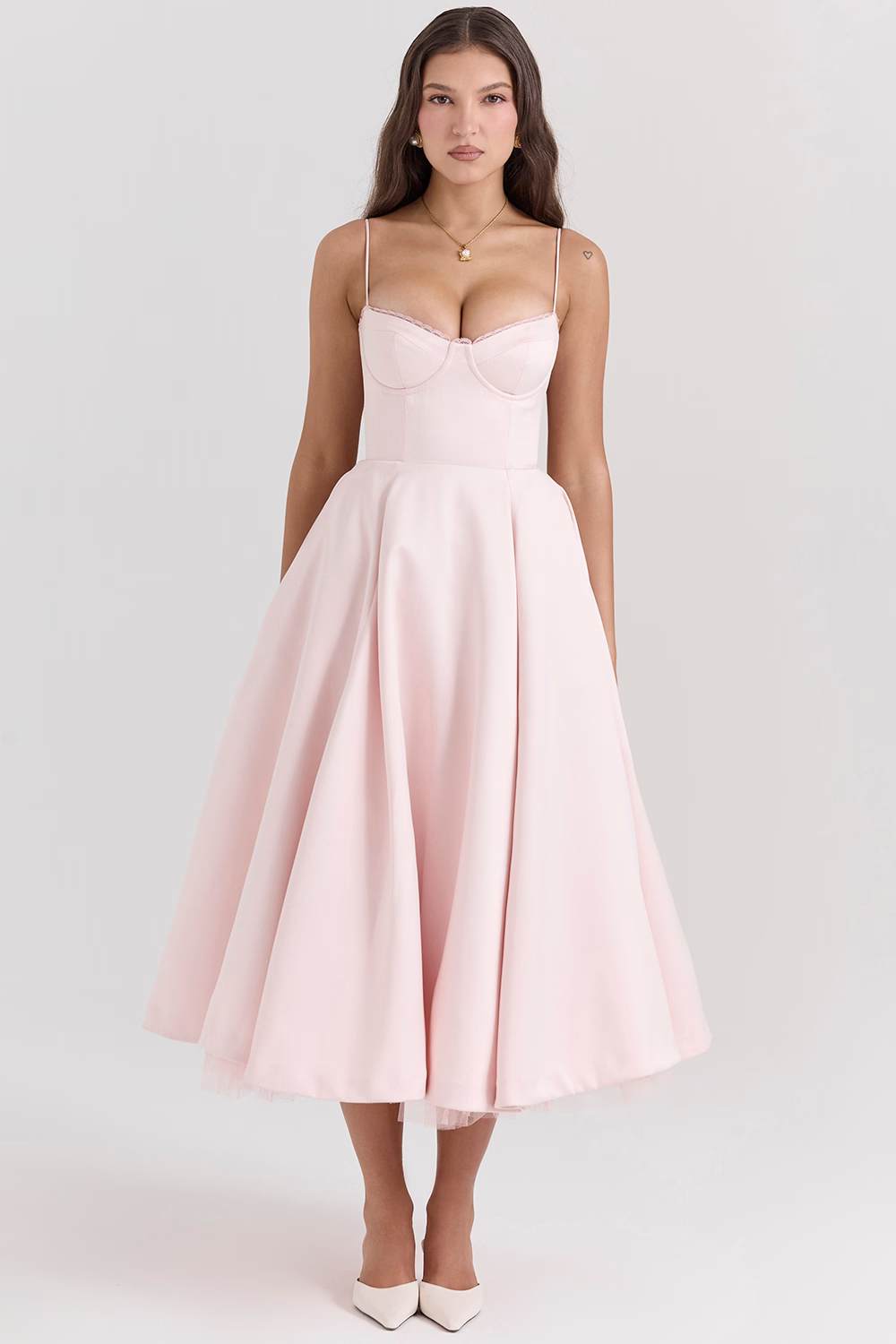 Lory | Midi Dress with Straps – Classic Glamour and Lightness