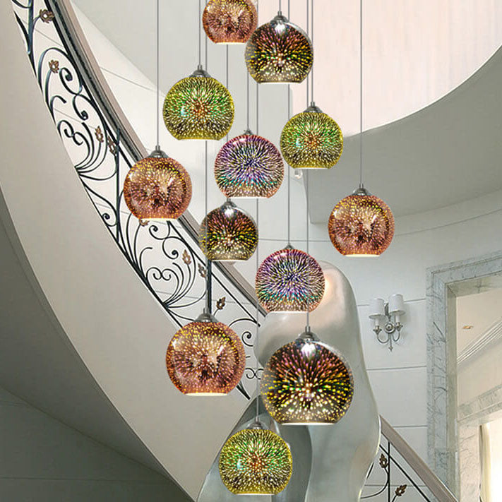 Suspension Moderne Effet Feu D’artifice – Éclat Visuel Et Design Tendance