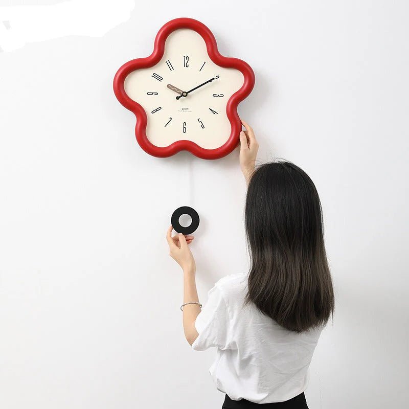 Ceas de perete pendul floare 3D – Eleganță decorativă și stil modern 