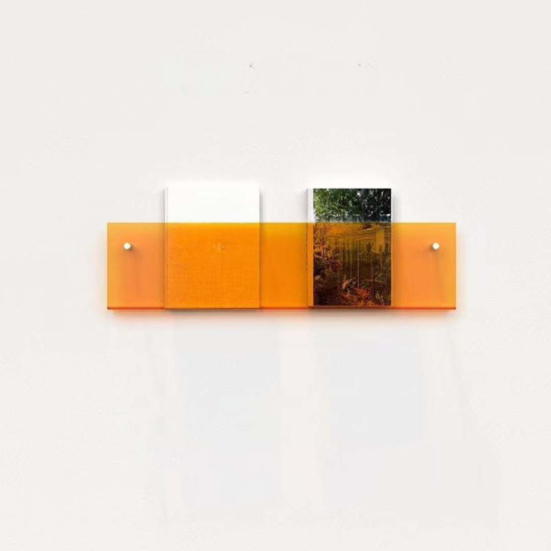 Vegghylle med magasinholder i klart design – Chic og moderne design 