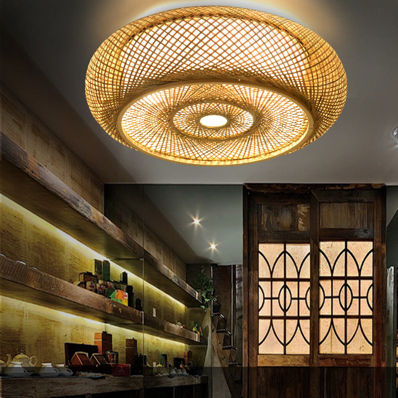 Candeeiro de suspensão em bambu natural - Elegância e autenticidade