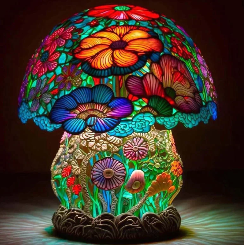 Soothing Stained Glass Lamp – Soft Light and Warm Atmosphere 