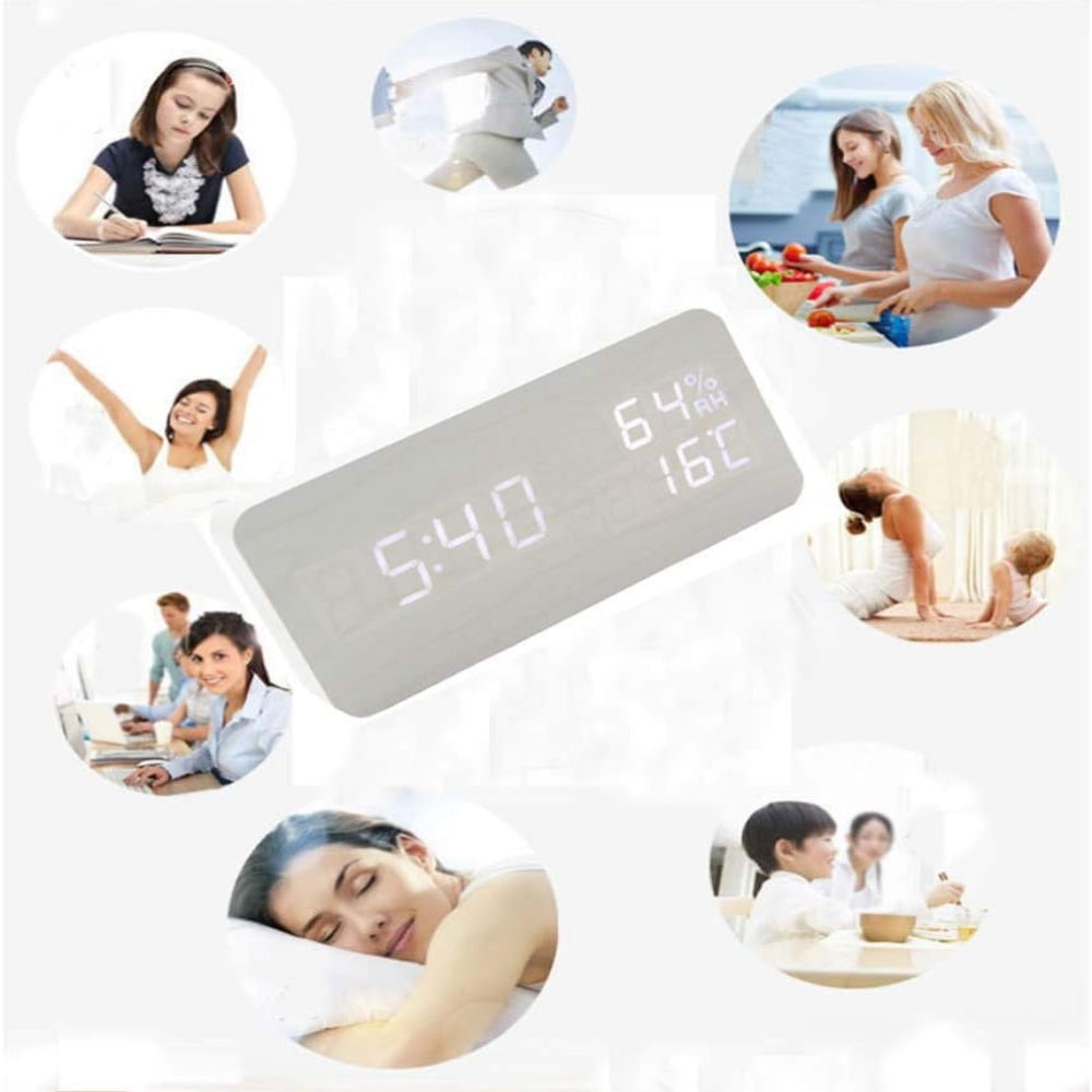 Reloj LED Con Control de Voz – Diseño Moderno y Funcionalidad Inteligente 