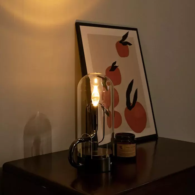 Stolová Lampa — Teplé Osvetlenie Efekt Plameňa 