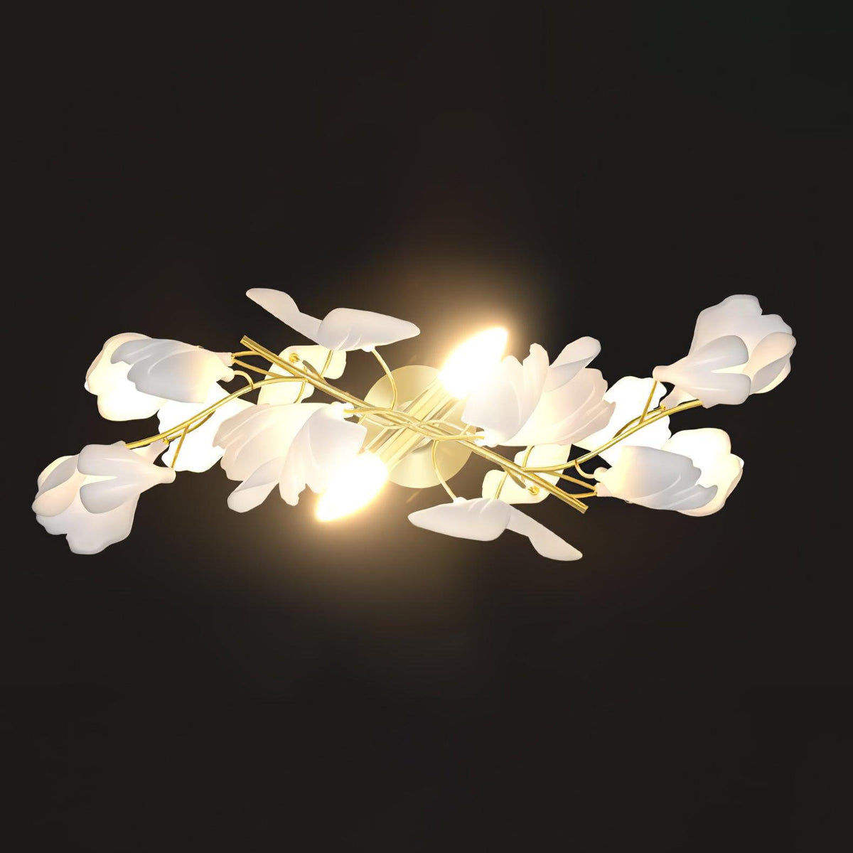 Lampă de perete florală - Eleganță aurie și lumină moale