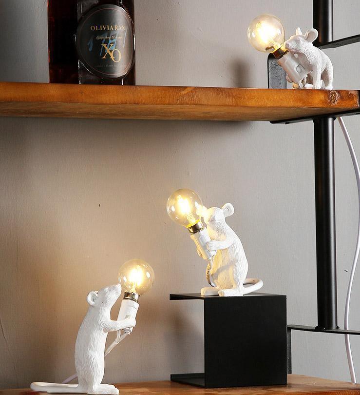 Lámpara de Mesa Ratón – Decoración Original y Iluminación de Tendencia 