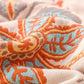 Manta Bohemia con Motivos Florales y Flecos 