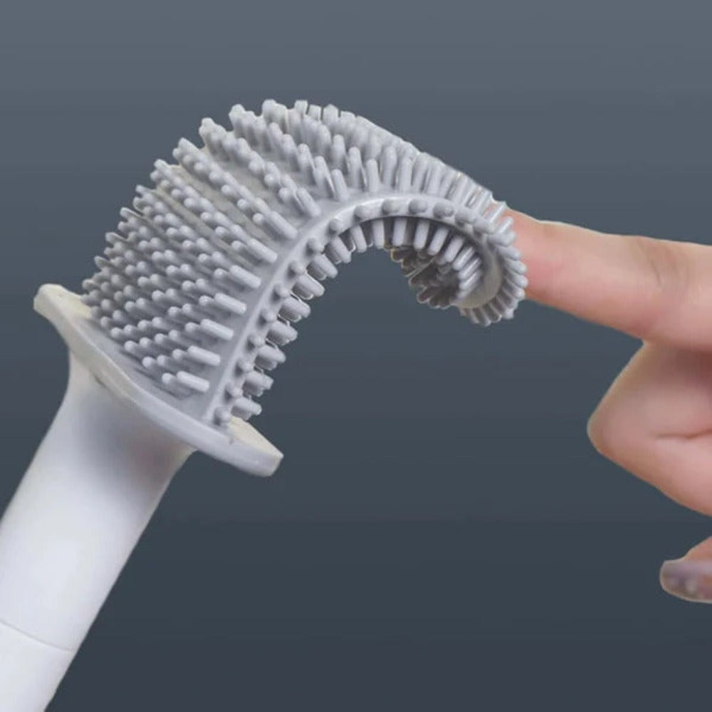 Cepillo de inodoro de silicona flexible – diseño duradero y antibacteriano 