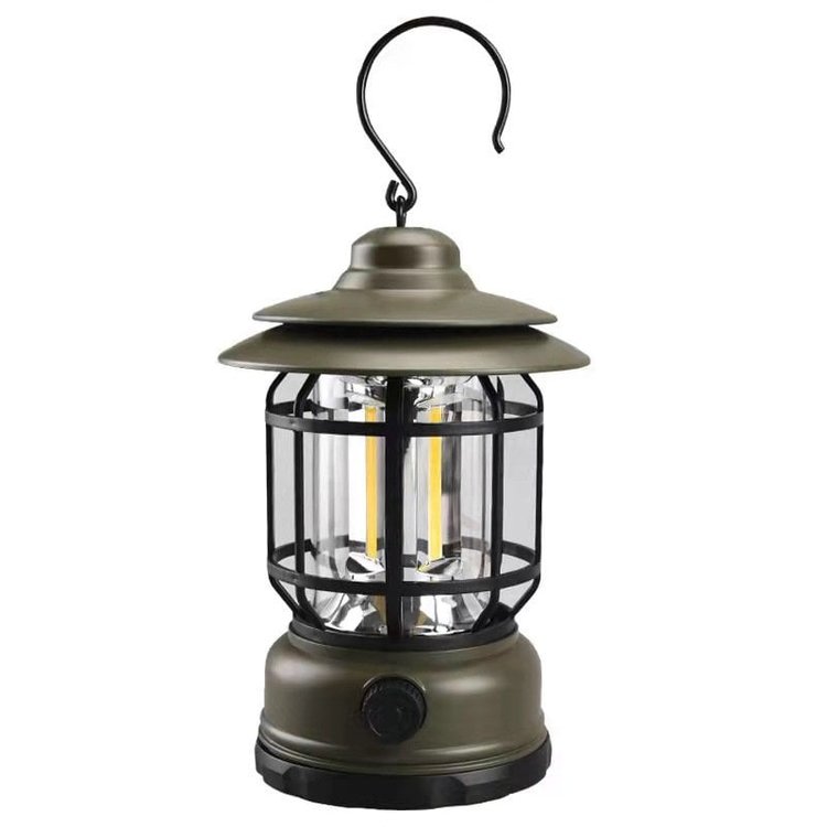 Lampă de camping retro LED - stil vintage și funcționalitate