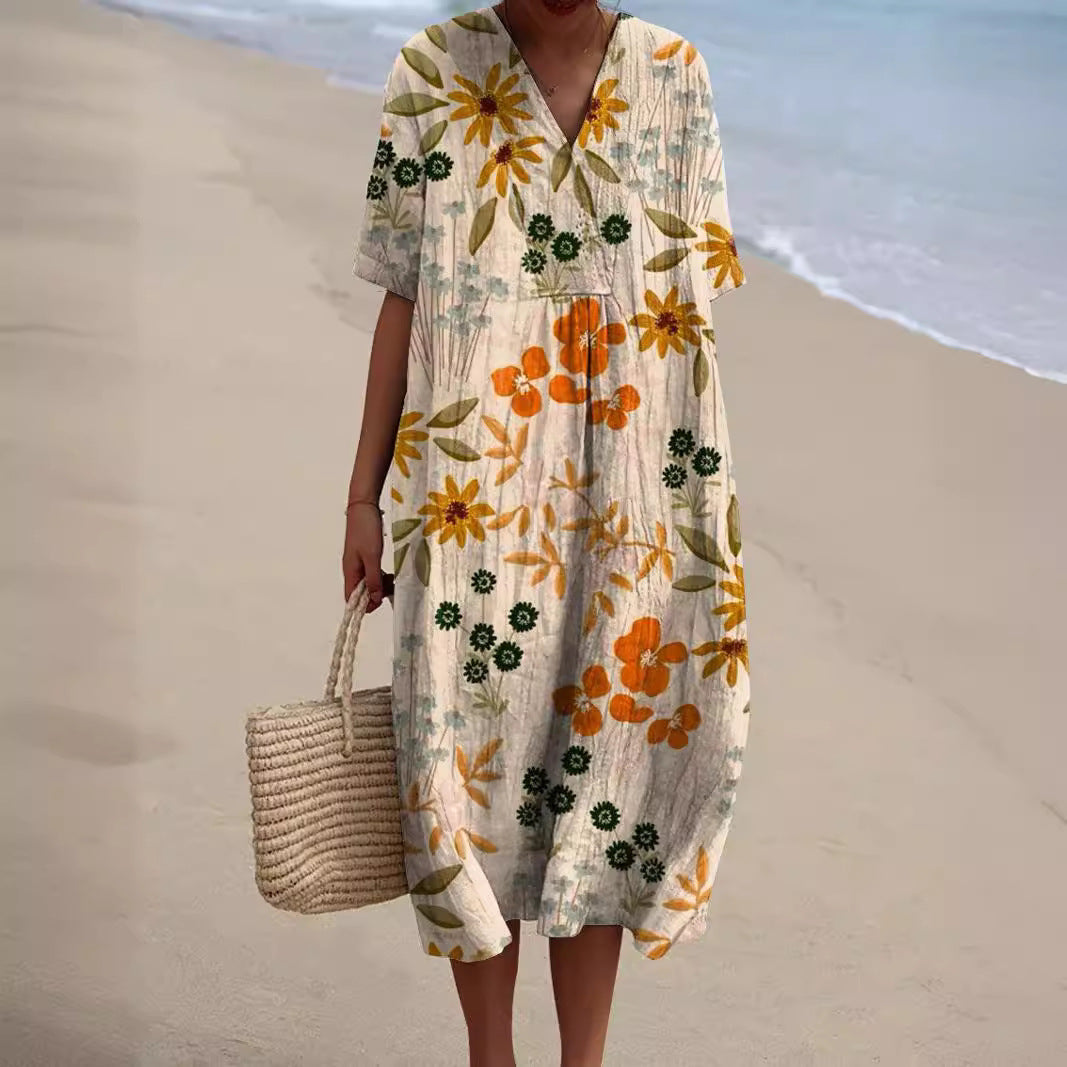 Sabrine | Vestido Midi Feminino – Leveza e Espírito Estival 