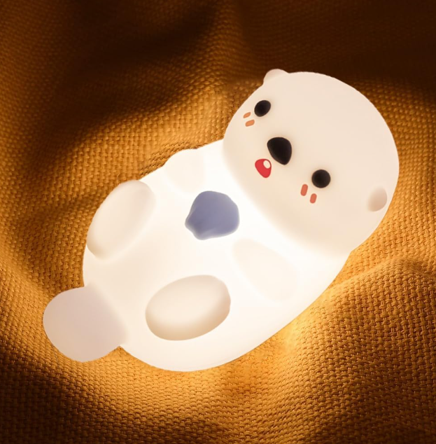 Lumină de veghe LED – Foca drăguță din silicon moale 