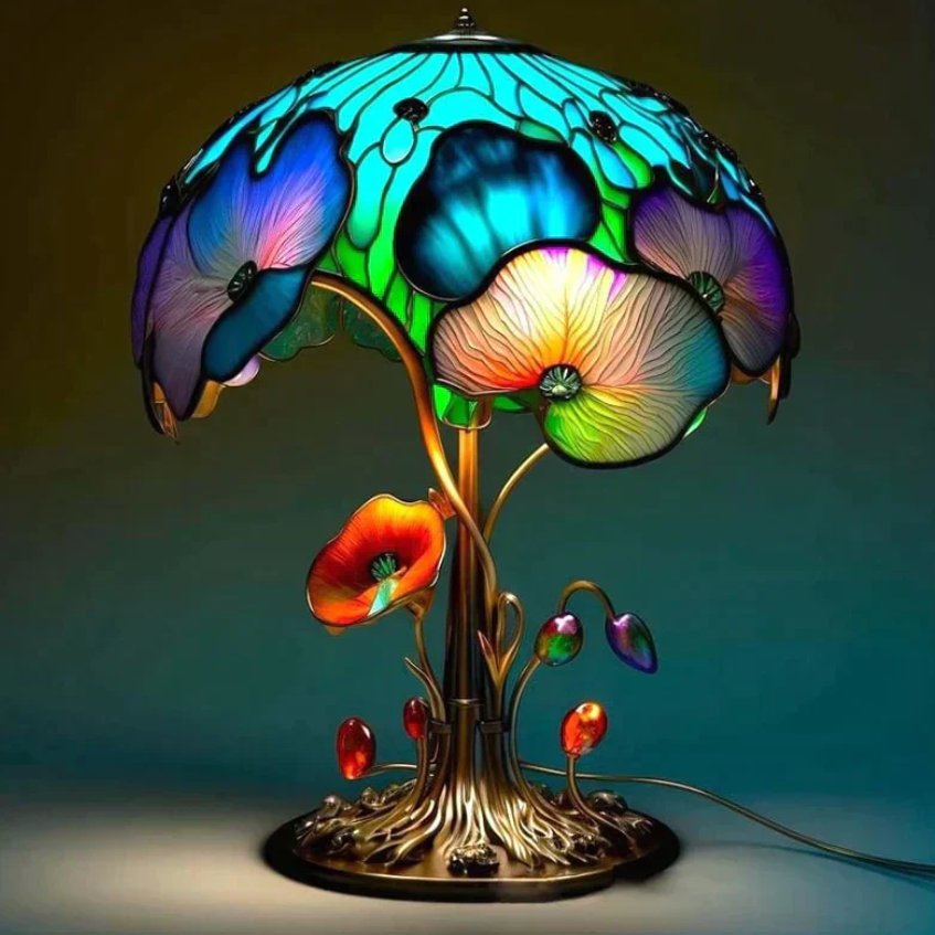 Soothing Stained Glass Lamp – Soft Light and Warm Atmosphere 