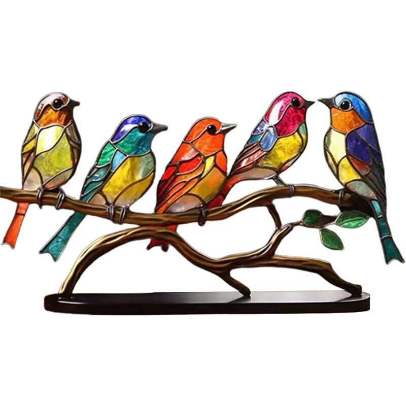 Ornamento Decorativo – Pássaros Pousados Sobre Um Ramos 