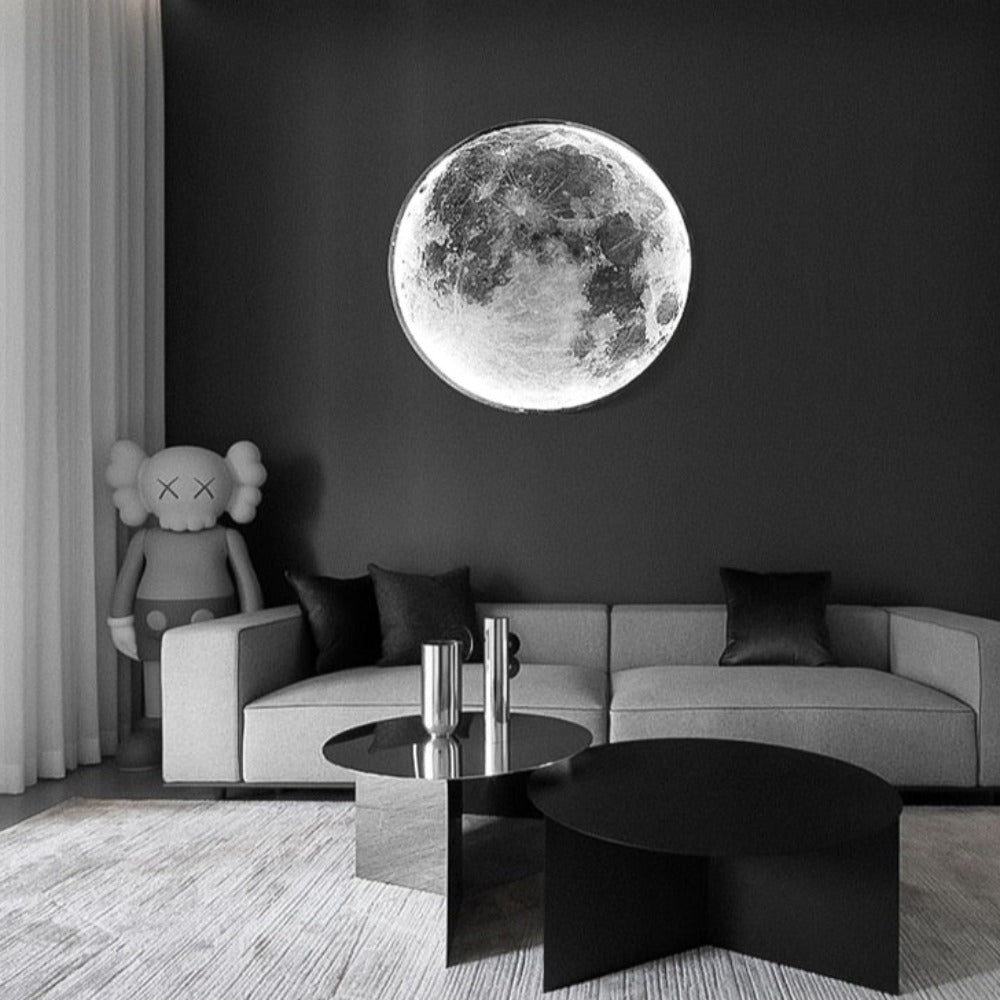 3D LED Wandlamp – Maan Voor Een Unieke Sfeer 