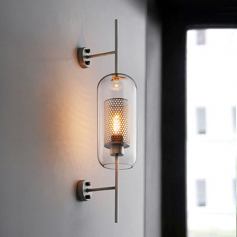 Lámpara de pared industrial geométrica - Estilo y modernidad