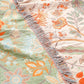 Manta Bohemia con Motivos Florales y Flecos 