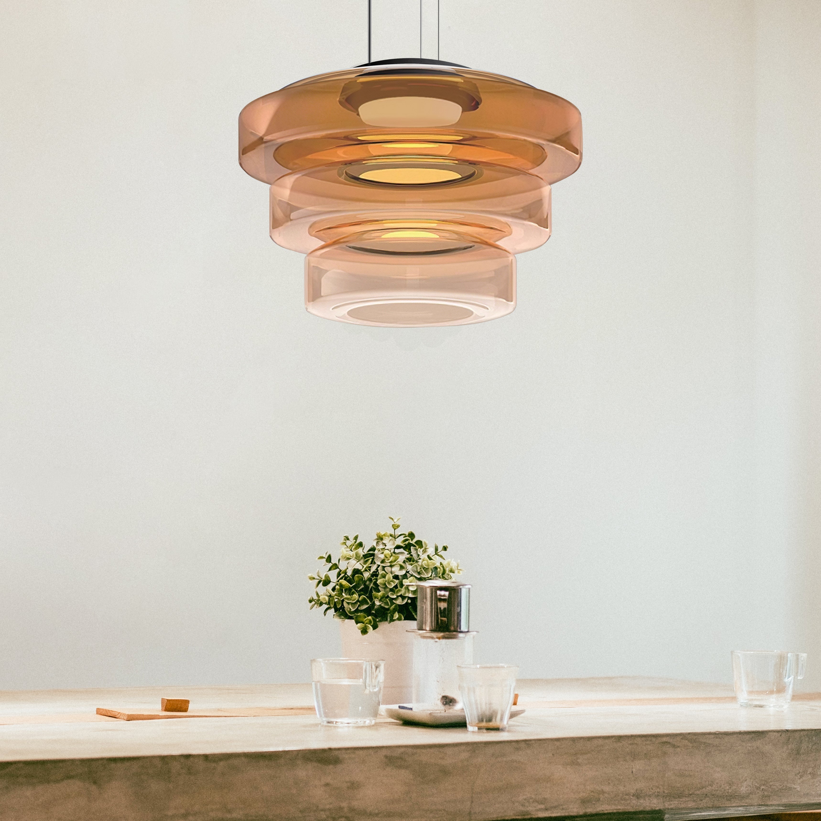 Bauhaus-Stil Glas-Pendelleuchte - Eleganz Und Modernität