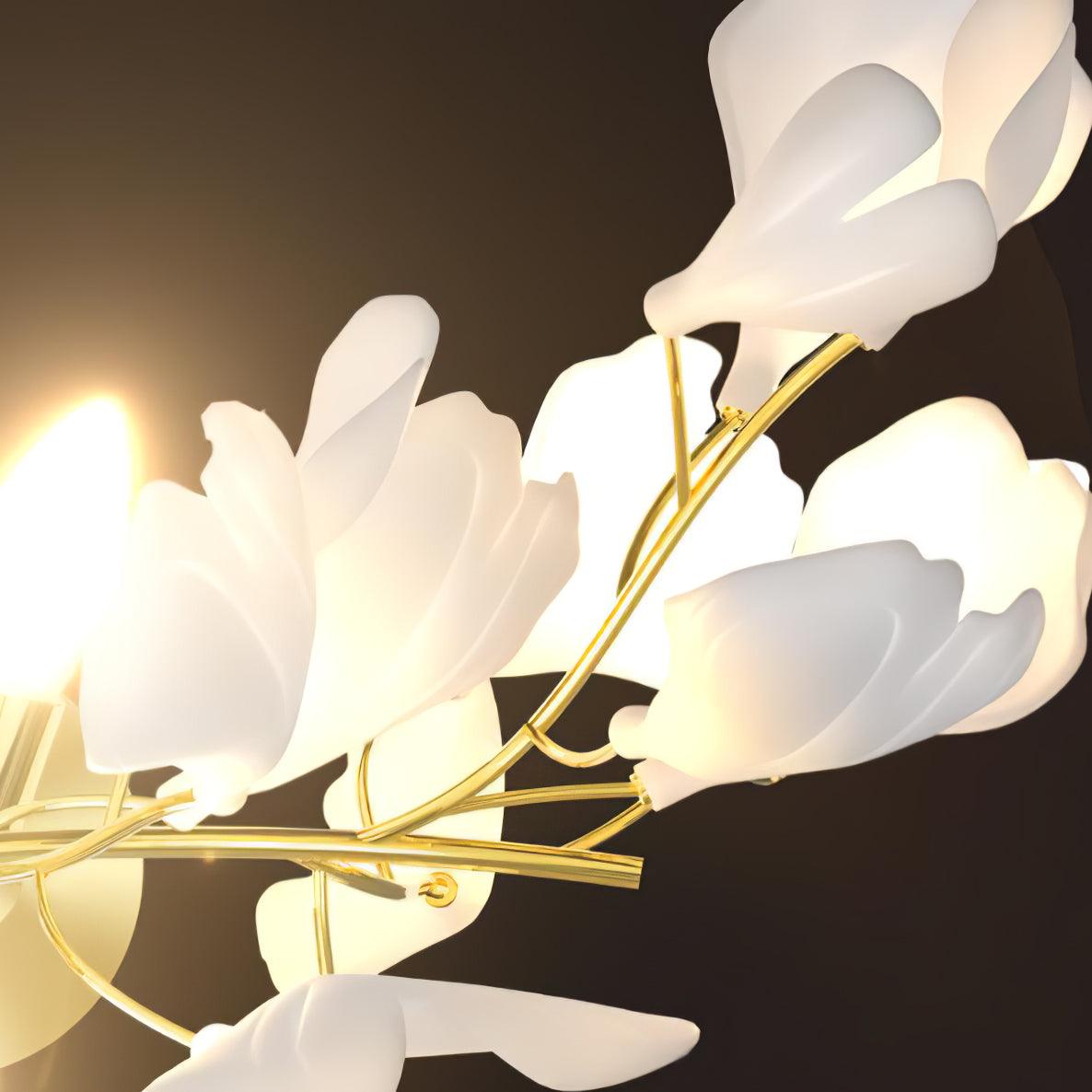 Lampă de perete florală - Eleganță aurie și lumină moale