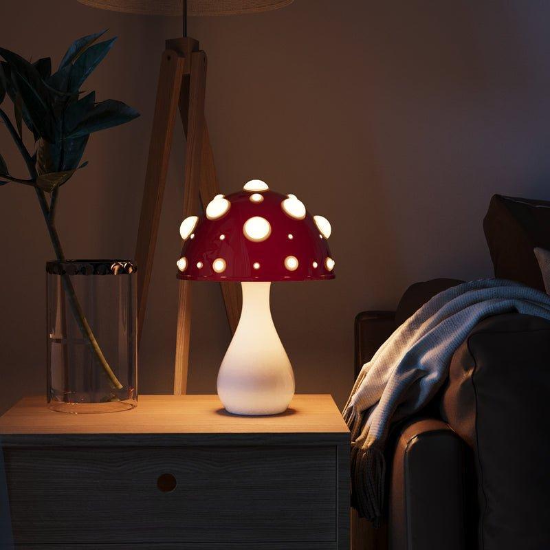 Svampe Bordlampe – Blødt Lys Og Original Stil 