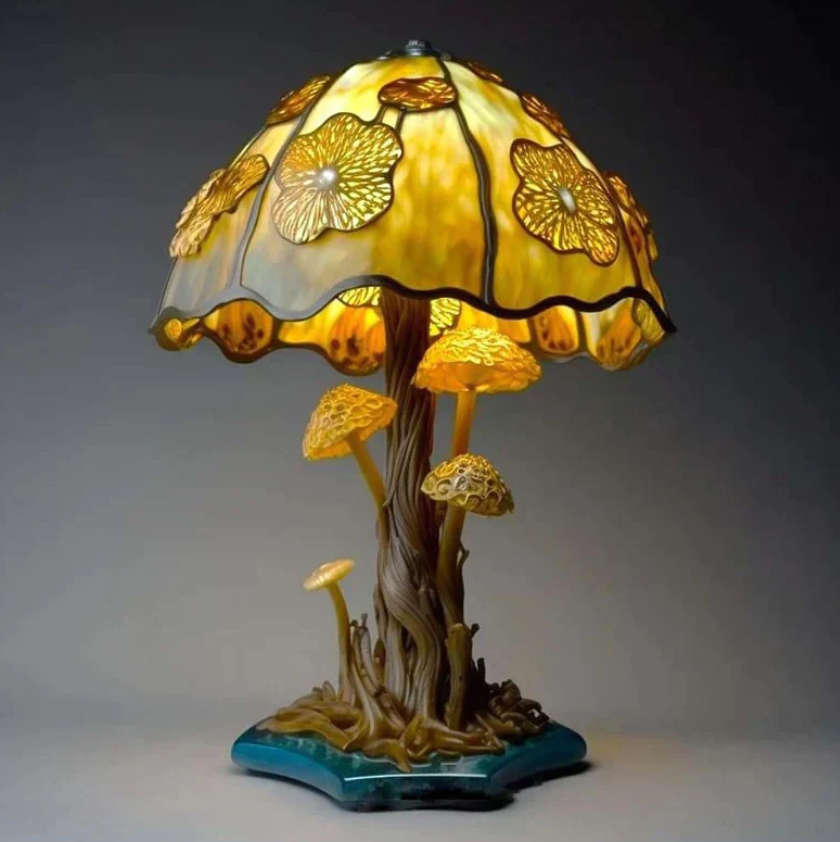 Soothing Stained Glass Lamp – Soft Light and Warm Atmosphere 