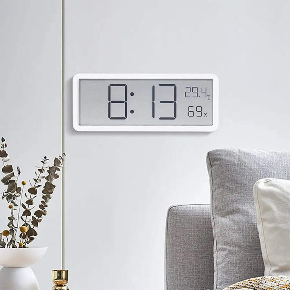Relógio de Parede Digital LED – Exibição Clara e Sensores Integrados 