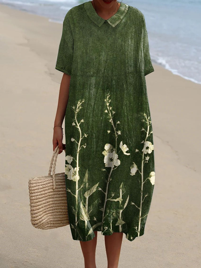 Sabrine | Vestido Midi Feminino – Leveza e Espírito Estival 