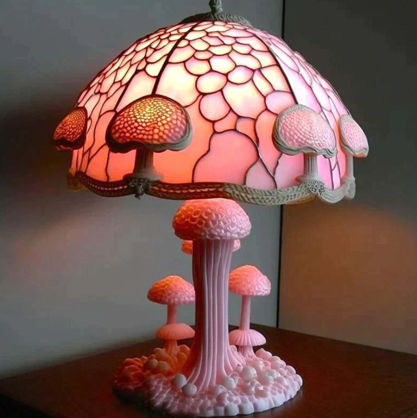 Soothing Stained Glass Lamp – Soft Light and Warm Atmosphere 