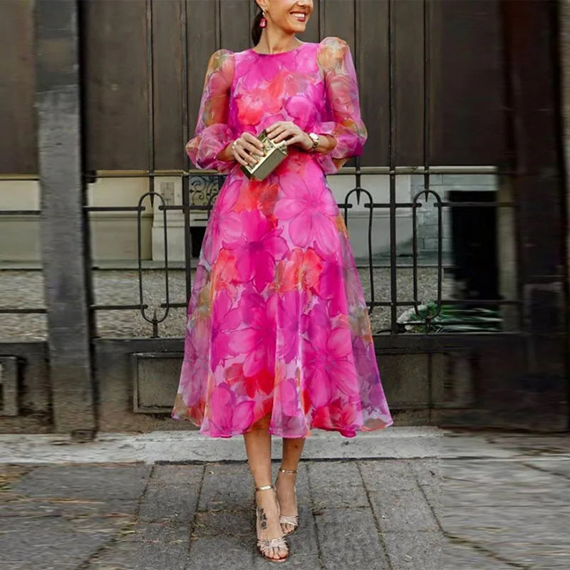 Sophie | Elegantná Kvetinová Šaty – Štýlové a Ženské 