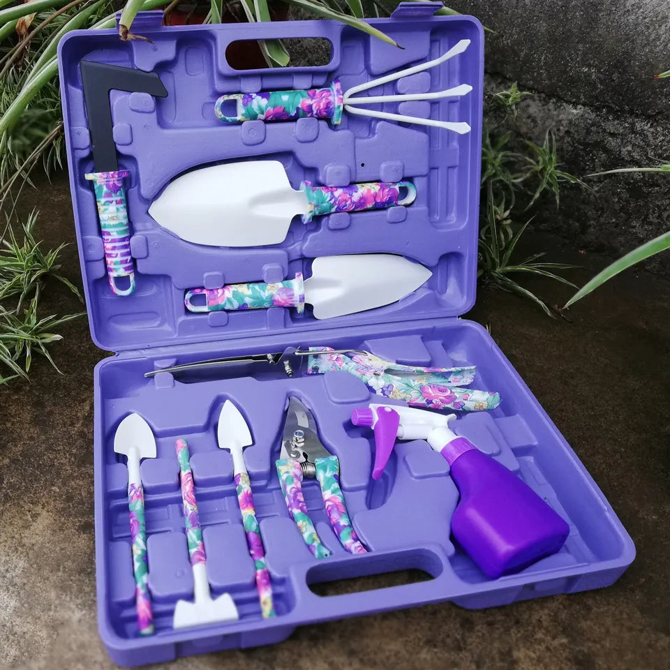Ensemble D’Outils De Jardinage 10 Pièces — Parfait Pour L’Entretien Du Jardin