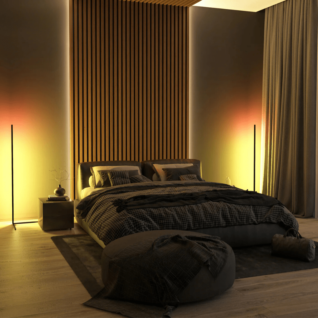 Narożna lampa nastrojowa - Éclat Multicolore & Atmosphère Moderne
