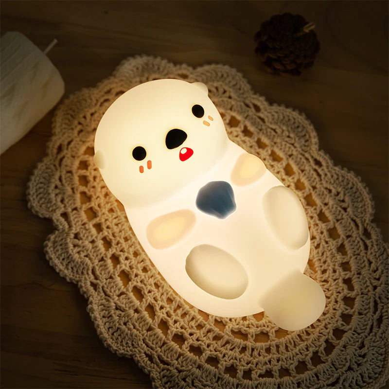 Lumină de veghe LED – Foca drăguță din silicon moale 