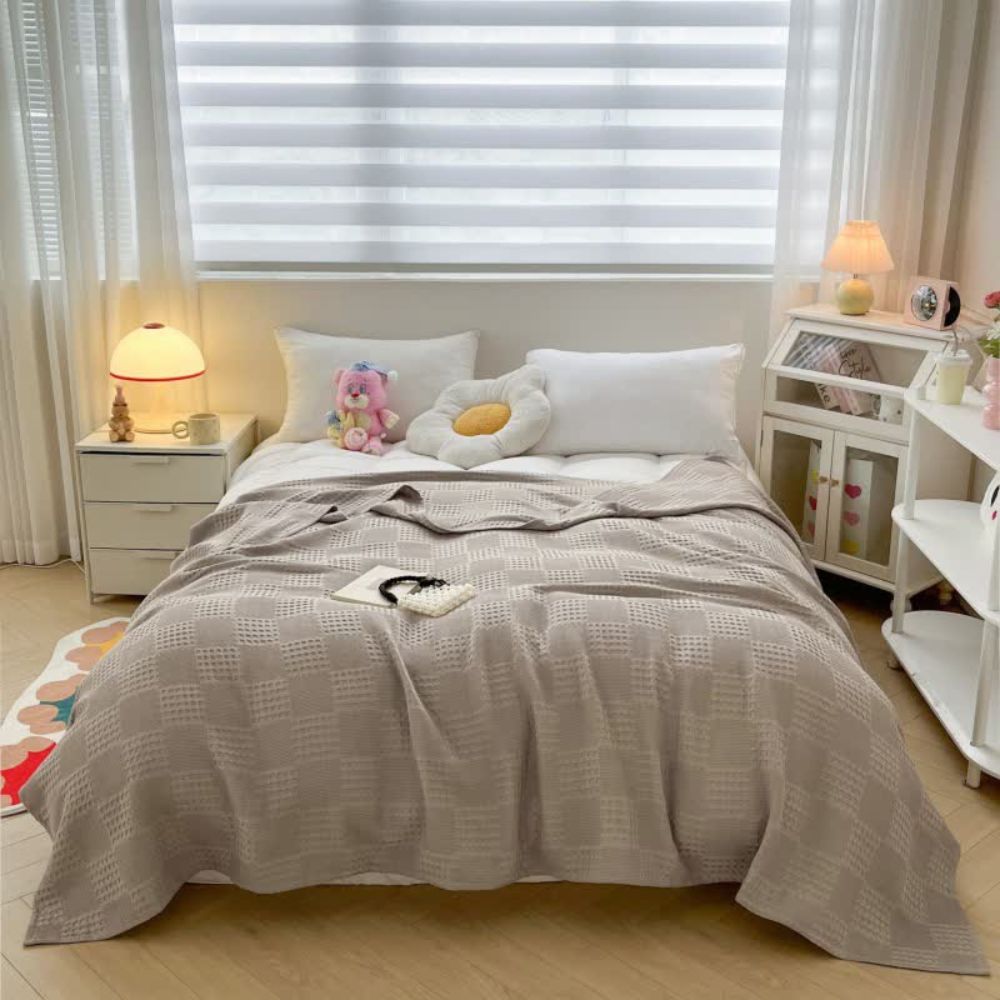 Coperta Pieghettata Di Lusso – Comfort Accogliente E Eleganza Naturale 
