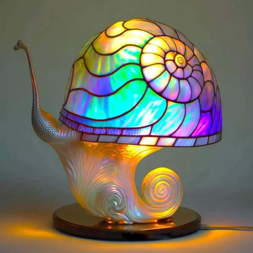 Soothing Stained Glass Lamp – Soft Light and Warm Atmosphere 