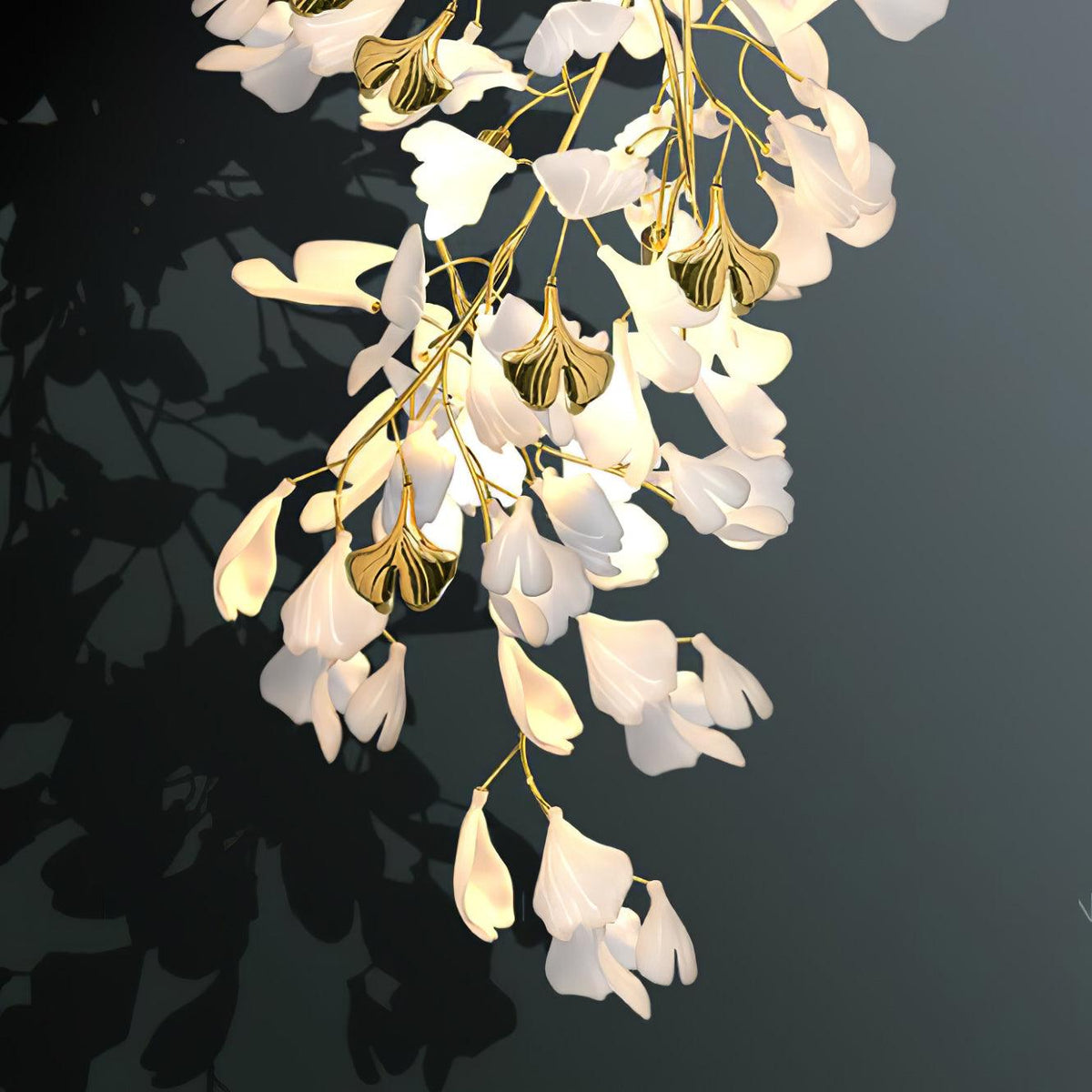 Lampă de perete florală - Eleganță aurie și lumină moale