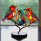 Ornamento Decorativo – Pássaros Pousados Sobre Um Ramos 