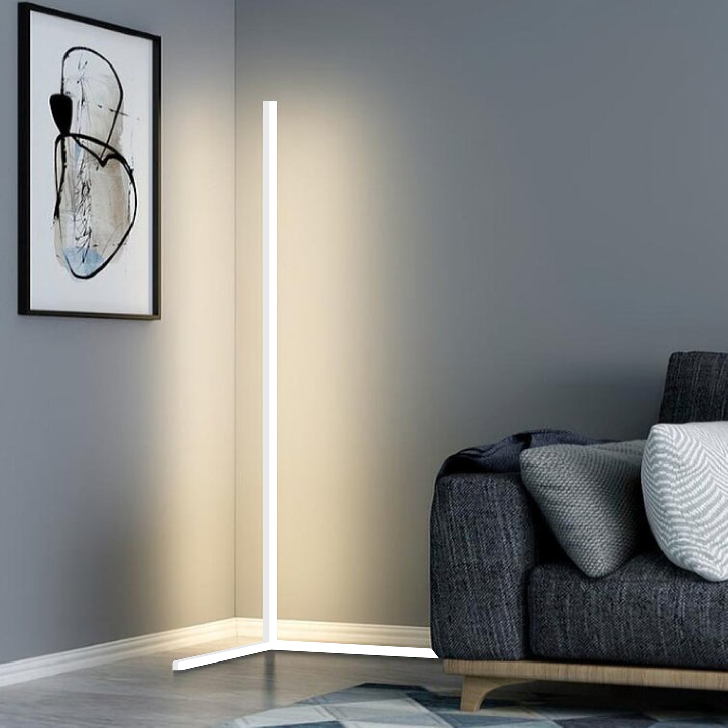 Lâmpada de Ângulo LED – Iluminação de Ambiente e Design Minimalista 