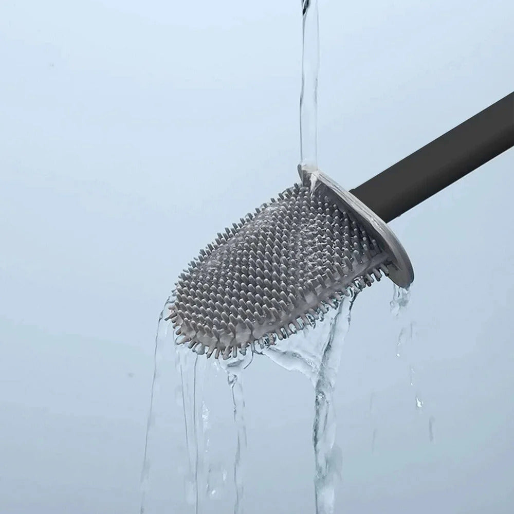 Cepillo de inodoro de silicona flexible – diseño duradero y antibacteriano 